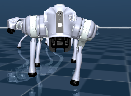Front view of the quadruped robot